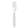 SOLO Impress Heavyweight Full-length Polystyrene Cutlery, Fork, Plastic, White, 100/box, 10 Boxes/carton