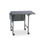 Mobile Machine Stand With Drop Leaves, Metal, 1 Shelf, 20" To 36" X 18" X 26.75", Black