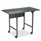 Mobile Machine Stand With Drop Leaves, Metal, 1 Shelf, 20" To 36" X 18" X 26.75", Black