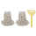 Cotton Cut End Mop Kit, #24 Natural Cotton Head, 60" Yellow Metal/plastic Handle