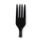 Individually Wrapped Heavyweight Utensils, Fork, Plastic, Black, 1,000/carton