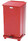 Defenders Biohazard Step Can, Square, Steel, 6.5 Gal, Red