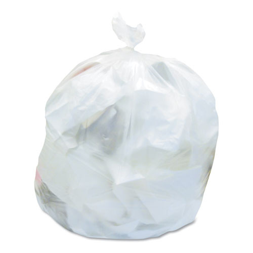 High-density Waste Can Liners, 10 Gal, 6 Microns, 24" X 24", Natural, 1,000/carton