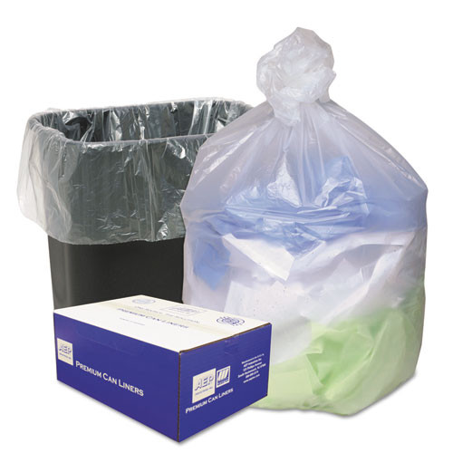 Can Liners, 30 Gal, 10 Microns, 30" X 37", Natural, 500/carton