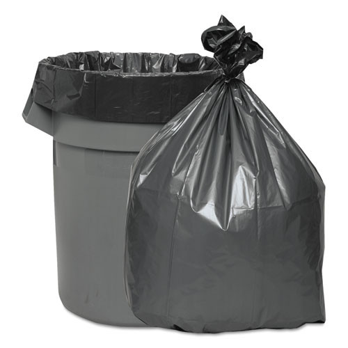 Can Liners, 33 Gal, 1.35 Mil, 33" X 40", Gray, 50/carton