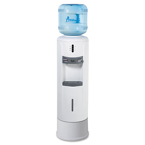 Hot And Cold Water Dispenser, 3-5 Gal, 13 Dia X 38.75 H, Stainless Steel