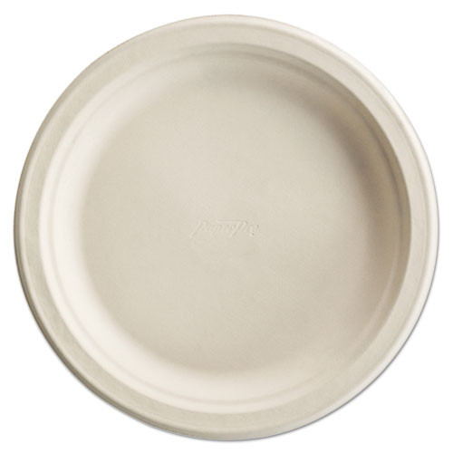 Paperpro Naturals Fiber Dinnerware, Plate, 10.5" Dia, Natural, 125/pack, 4 Packs/carton