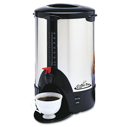 Coffee Pro 50-cup Percolating Urn, Stainless Steel