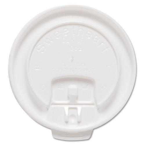 Lift Back And Lock Tab Cup Lids For Foam Cups, Fits 10 Oz Trophy Cups, White, 2,000/carton