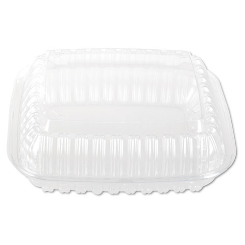 Showtime Clear Hinged Containers, Pie Wedge, 6.67 Oz, 6.1 X 5.6 X 3, Clear, 125/pack, 2 Packs/carton