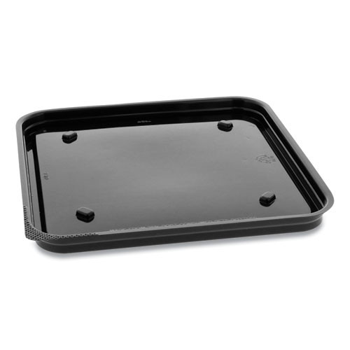 Recycled Plastic Square Base, 7.5 X 7.5 X 0.56, Black, 195/carton