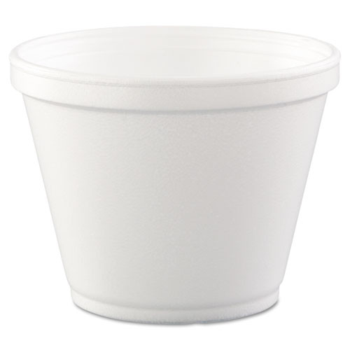 Dart Foam Containers, 6 Oz, White, 50/bag, 20 Bags/carton