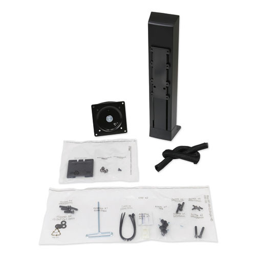 Monitor Riser, For 24" Monitors, 30 Degree Tilt, Black, Supports 16 Lb - ERG97935085