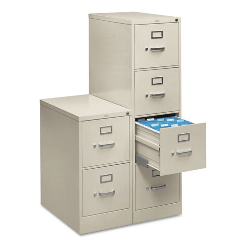 510 Series Vertical File, 4 Letter-size File Drawers, Putty, 15" X 25" X 52"
