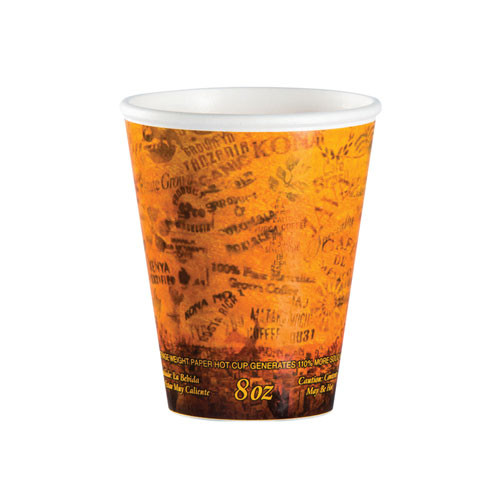Dart Fusion Escape Foam Hot/cold Cups, 12 Oz, Brown/black, 1,000/carton
