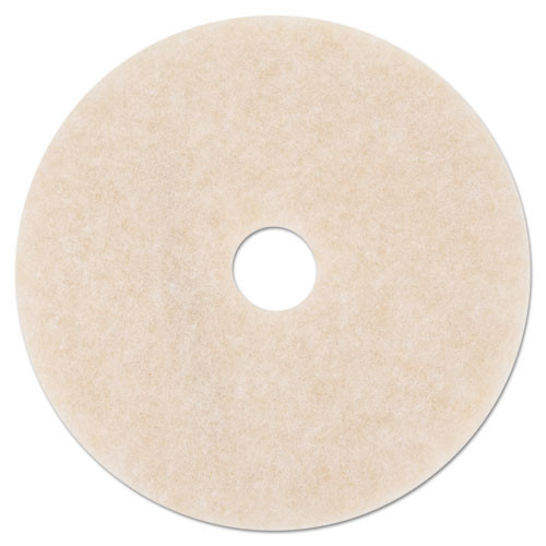 3M Ultra High-Speed Topline Floor Burnishing Pads 3200, 24" Diameter, White/Amber
