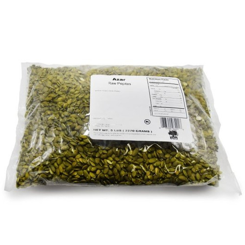 Azar Ready To Use Raw Pumpkin Seeds Pepitas , 5 Pounds