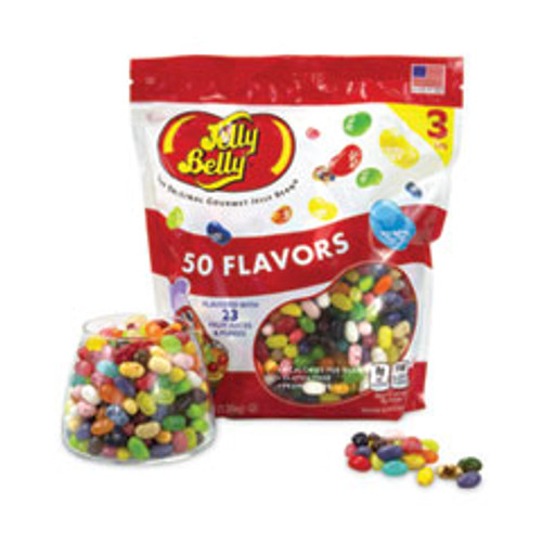 Jelly Belly 50 Flavors Jelly Beans Assortment, 3 Lb Standup Bag