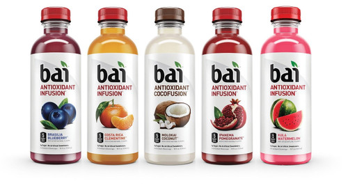 Bai Antioxidant Infused Beverage, Variety Pack, 18 Oz Bottle, 15/box