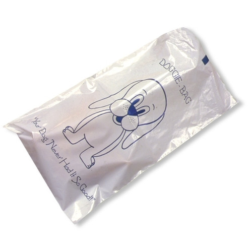 Pitt Plastics White Doggie Bag White 7X12 1.25Mil, 1000 Count