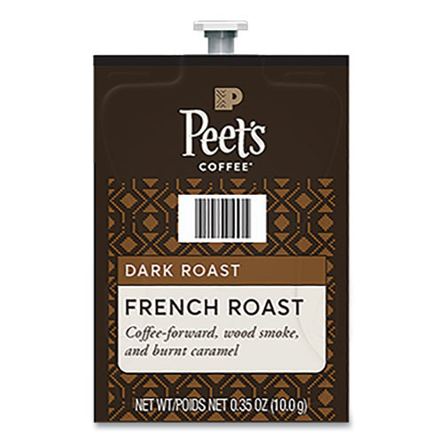 Peets FLAVIA® Ground Coffee Freshpacks, French Roast, 0.35 oz Freshpack, 76/Carton