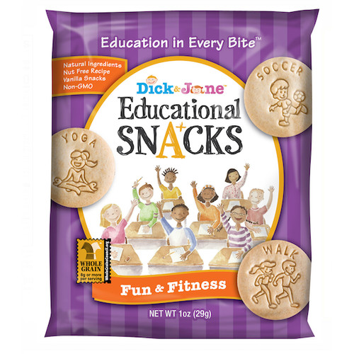 Dick And Jane Fun & Fitness Educational Snack Crackers, 1 Ounces, 120 per Case