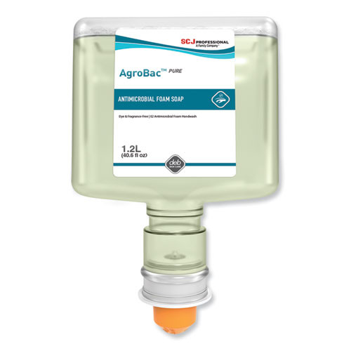 Agrobac Pure Foam Wash, Unscented, 1.2 L Refill, 3/carton