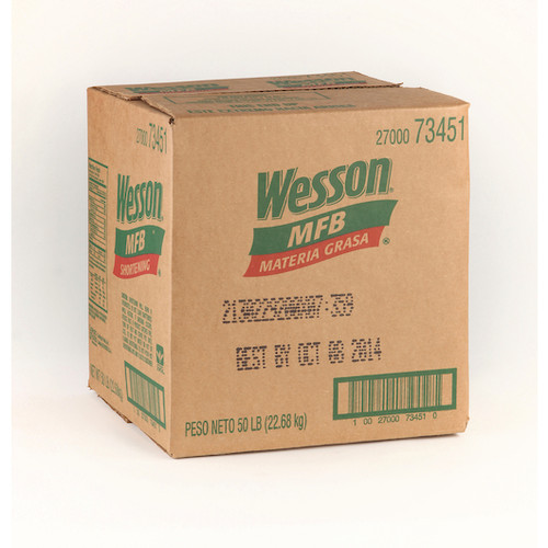 Wesson MFB Red Kitchen Shortening, 50 Pounds
