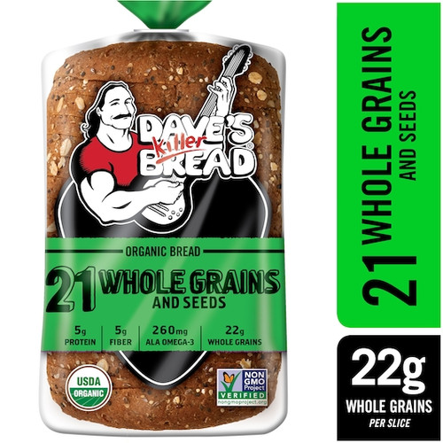 Daves Killer Bread Organic 21 Whole Grain and Seeds Bread, 27 Ounces, 8 Per Case