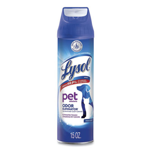 Lysol Disinfectant Spray Ii Pet Odor Eliminator, Fresh, 15 Oz Aerosol Spray, 12/carton