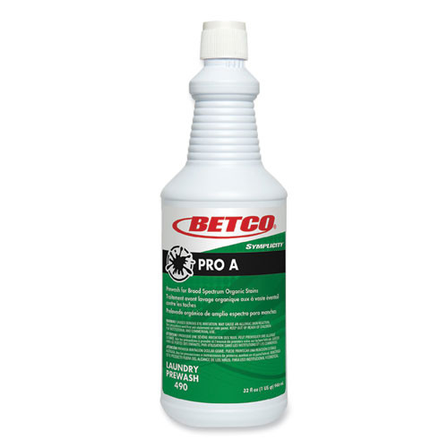 Betco Symplicity Pro A Prewash/spotter, Citrus Scent, 32 Oz Bottle, 6/carton