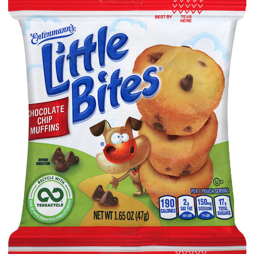 Entenmanns Little Bites Chocolate Chip Muffin, 1.65 Ounces, 60 Per Case