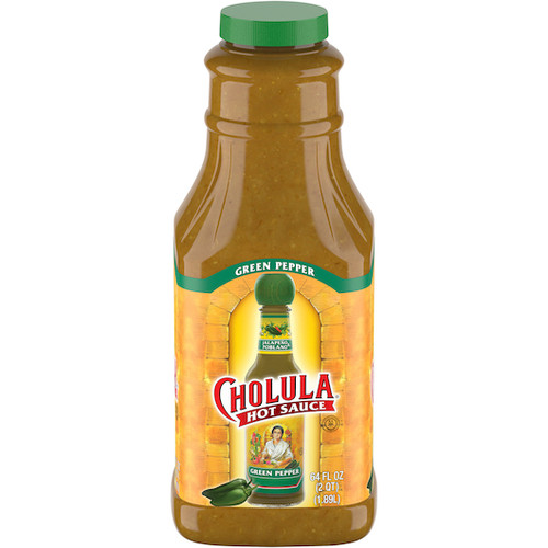 Cholula Green Pepper Hot Sauce Bottle, 64 Fluid Ounces, 4 Per Case