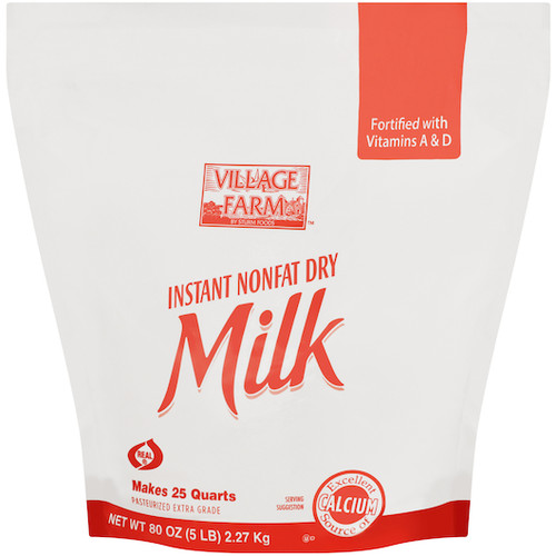 Village Farm By Sturm Instant Non Fat Dry Milk, 5 Pounds, 6 Per Case