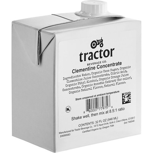Tractor Organic Clementine Beverage Concentrate, 32 Ounce, 12 Per Box