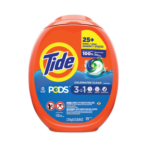 Tide® Pods, Original, 112 Pods/Tub, 4 Tubs/Carton