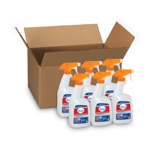 Febreze Professional Sanitizing Fabric Refresher, Light Scent, 32 Oz Spray Bottle, 6/carton