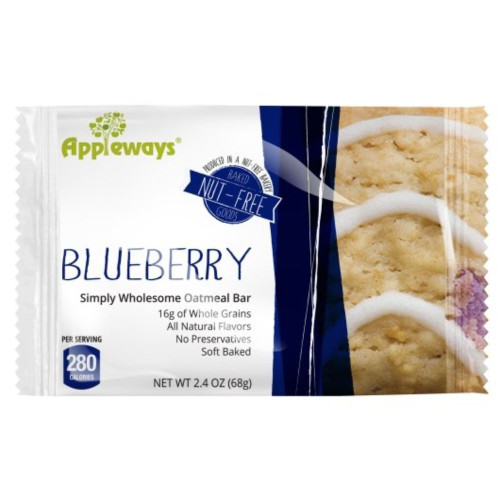 Appleways Whole Grain Blueberry Oatmeal Bar, 2.4 Ounce