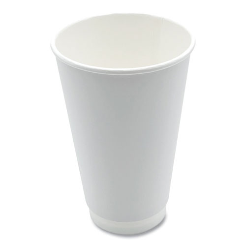 Boardwalk Paper Hot Cups, Double-walled, 16 Oz, White, 500/carton