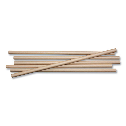 World Centric Sustainable Kraft Paper Straws, 8", 6,000/carton