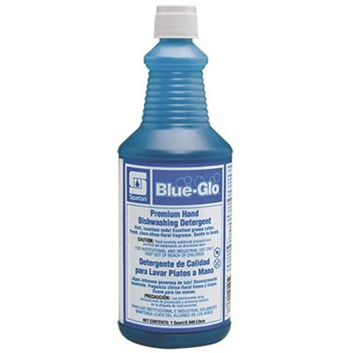 Spartan Blue Glo Dishwashing Detergent Fresh Scent, 1 Quart, 12 Per Case