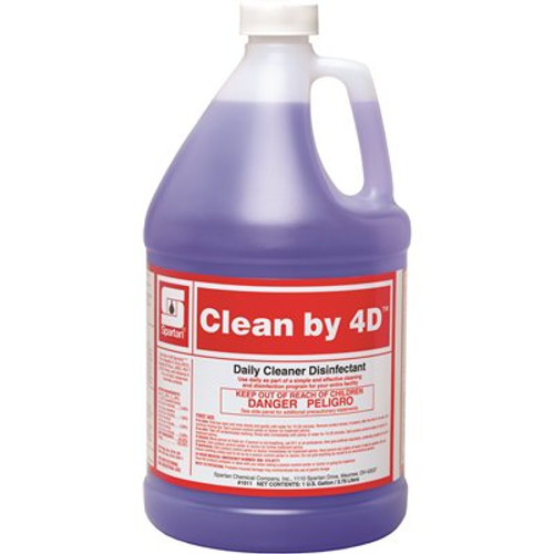 Spartan Clean by 4D Fresh Scent 1-Step Cleaner and Disinfectant 1 Gallon, 4 Per Case