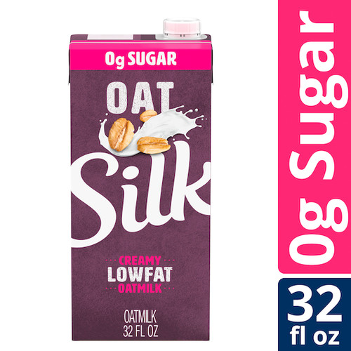 Silk Oatmilk Zero Sugar, 32 Fluid Ounces, 6 Per Case