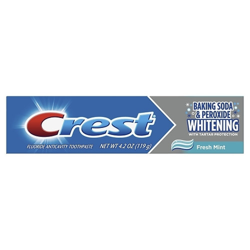 Crest Baking Soda & Peroxide Whitening With Tartar Protection Fresh Mint Toothpaste, 4.2 Ounce, 24 Per Case