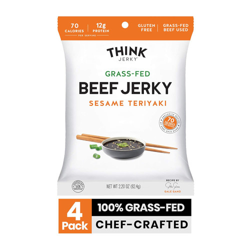 Think Jerky Sesame Teriyaki Beef Jerky, 1 Ounce, 48 Per Case