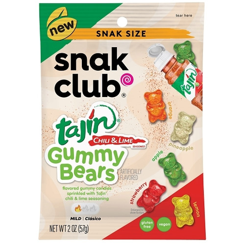 Snak Club Tajin Gummy Bears, 2 Ounce, 12 Per Case