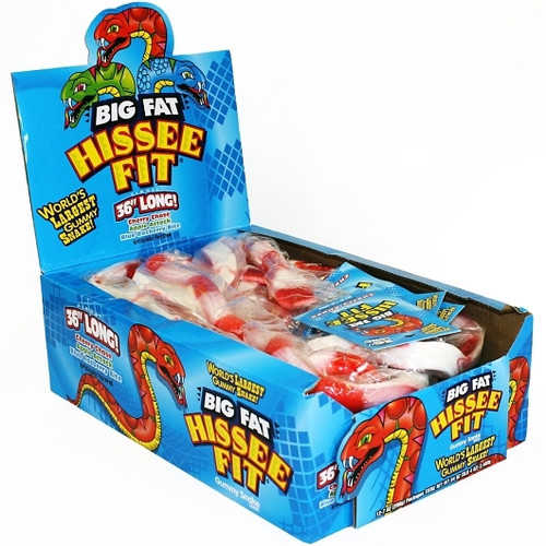 Big Fat Hissee Fit Snake Gummy Candy, 7 Ounce, 12 Per Box, 6 Per Case