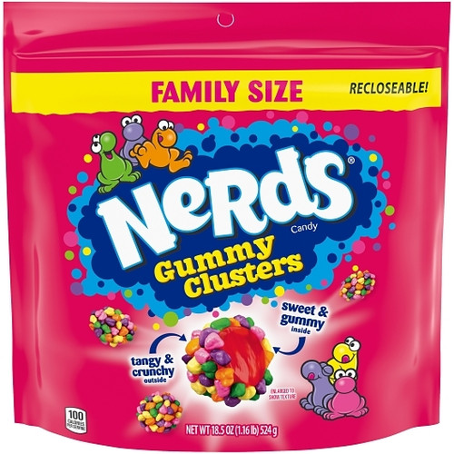 Nerds Gummy Clusters Stand Up Bag, 18.5 Ounce, 5 Per Case