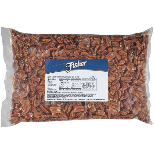 Fisher Fancy Large Pecan Halves, 5 Pound, 1 Per Case