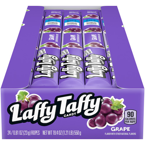 Laffy Taffy Grape Rope, 0.81 Ounce, 24 Per Box, 12 Per Case